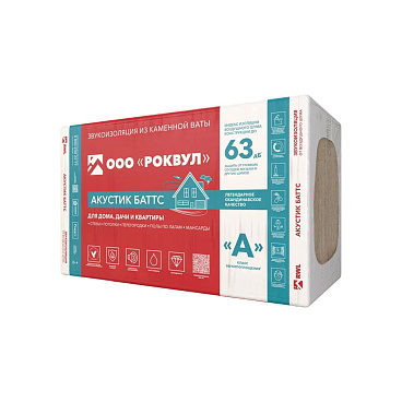 Шумоизоляция Роквул Акустик Баттс 100х600х1000 мм 3 кв.м