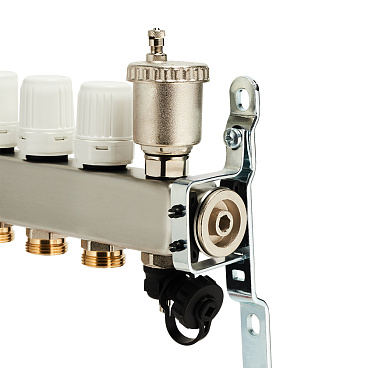 Коллекторная группа с расходомерами нержавеющая сталь Valtec 1 ВР(г) х 7 выходов 3/4 НР(ш) ЕК х 1 ВР(г)