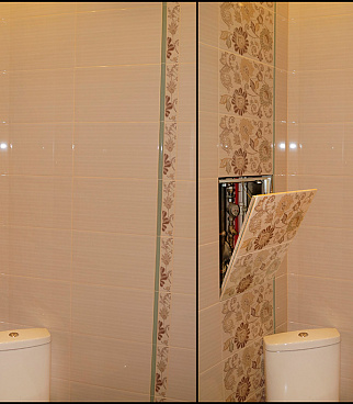 Люк ревизионный под плитку Хаммер Гиппократ-П алюминиевый 600х600 мм скрытый нажимной