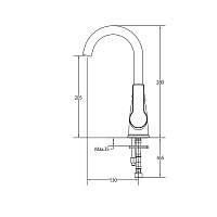 Смеситель для раковины LAPARET Аламера/ALAMERA высокий черный N2016029LPT