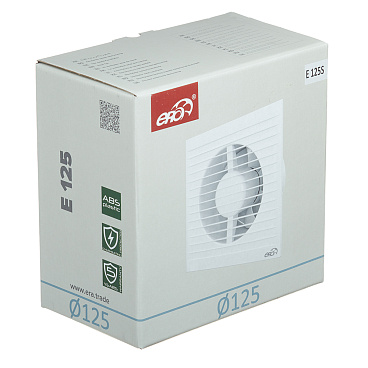 Вентилятор осевой Era E с антимоскитной сеткой 180х180 мм d125 мм белый