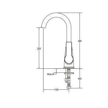 Смеситель для раковины LAPARET Аламера/ALAMERA высокий черный N2016029LPT