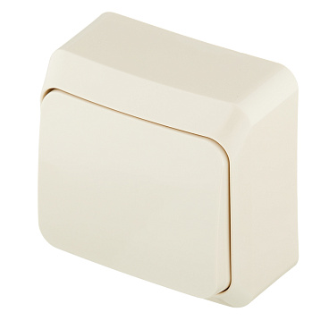 Выключатель Systeme Electric Этюд одноклавишный накладной кремовый (BA10-001K)