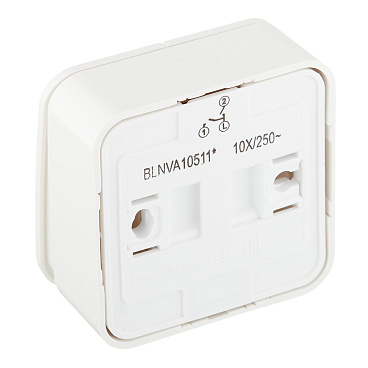 Выключатель Systeme Electric Blanca двухклавишный накладной молочный с подсветкой (BLNVA105112)