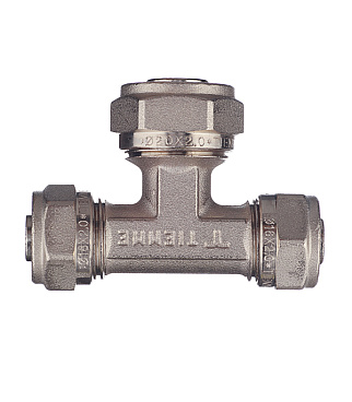 Тройник 16 обж(ц) х 20 обж(ц) х 16 обж(ц)