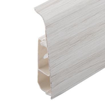 Плинтус ПВХ напольный Salag Lima 72 мм клен патина 2500 мм