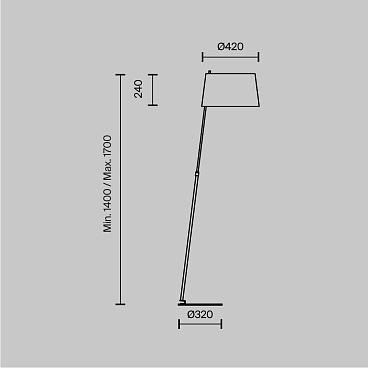 Напольный светильник (торшер) Maytoni MOD613FL-01B