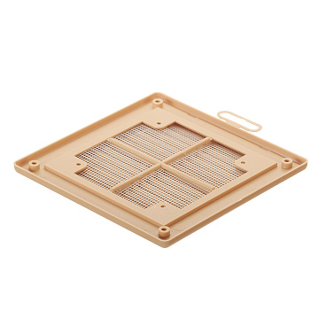 Решетка вентиляционная пластиковая приточно-вытяжная Era Р 150х150 мм с сеткой бежевая