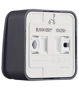 Выключатель Systeme Electric Blanca двухклавишный накладной антрацит (BLNVA105016)