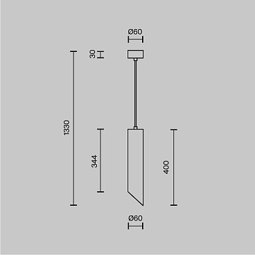 Подвесной светильник Maytoni P044PL-01-40GU10-W