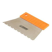 Шпатель для клея зубчатый Дельта 180 мм В5 нержавеющая сталь с эргономичной ручкой (10800-В5)