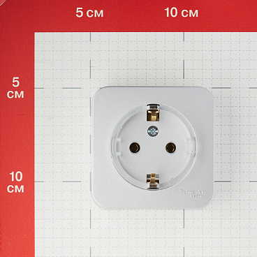 Розетка Systeme Electric Blanca накладная алюминий компакт (BLNRA110113)
