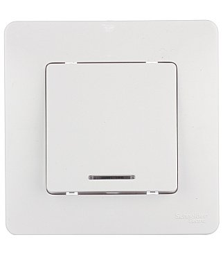 Выключатель Systeme Electric Blanca одноклавишный встраиваемый белый с подсветкой (BLNVS010111)