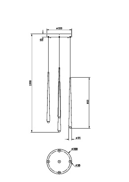 Подвесной светильник Maytoni MOD132PL-L30BSK