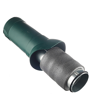 Вентиляционный выход Поливент изолированный d125х160 мм зеленый RAL 6020