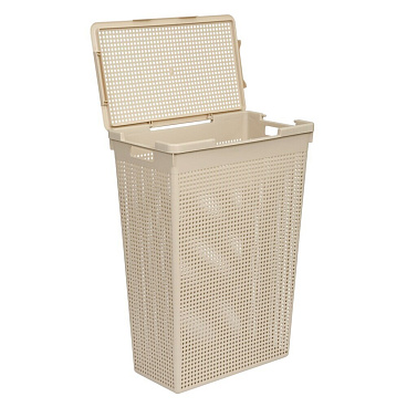 Корзина для белья Violet Лофт 615х450х260 мм 50 л латте (5650020)