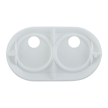 Отражатель декоративный двойной MCH d15 мм с эксцентриковой накладкой белый пластиковый (KB2000-15KIT)