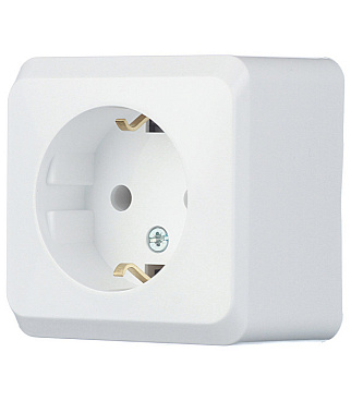 Розетка Systeme Electric Этюд накладная белая (PA16-003B)