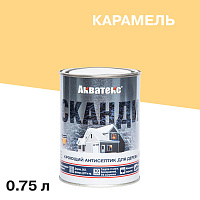 Антисептик Акватекс Сканди кроющий декоративный для дерева карамель 0,75 л