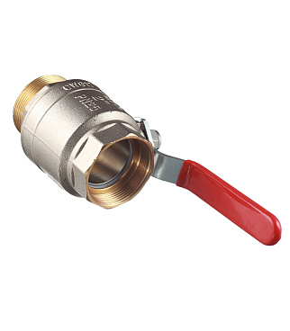 Кран шаровой латунный Valtec Base 2 ВР(г) х 2 НР(ш) ручка прямой (VT.215.N.09)