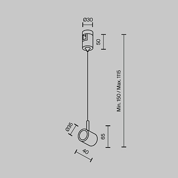 Комплектующие для трекового светильника Technical TRA154SW-1PT