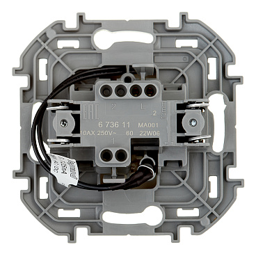 Выключатель Legrand Inspiria одноклавишный встраиваемый слоновая кость с подсветкой (673611)