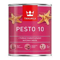 Эмаль алкидная Tikkurila/Tikkivala Pesto 10 база А матовая 0,9 л