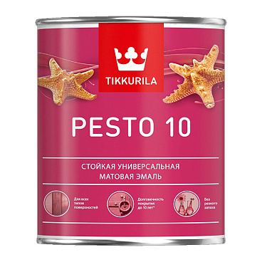 Эмаль алкидная Tikkurila/Tikkivala Pesto 10 база А матовая 0,9 л