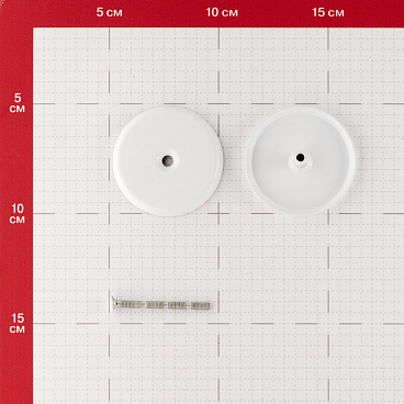 Заглушка декоративная круглая розетка белая