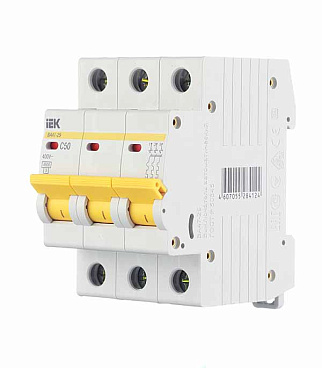 Автоматический выключатель модульный IEK Karat ВА 47-29 3P 50А тип C 4,5 кА 400 В (MVA20-3-050-C)