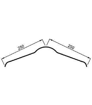 Конек Ондулин коричневый 1 м