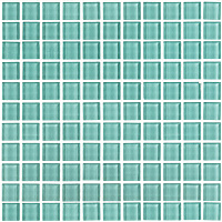 Мозаика Mir Mosaic Natural Color palette темно-голубая стеклянная 300х300х4 мм глянцевая