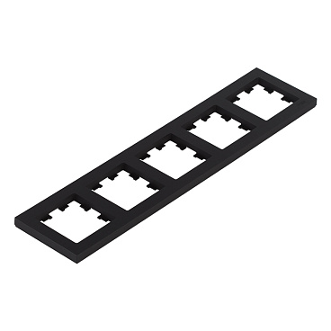 Рамка Systeme Electric AtlasDesign пятиместная карбон (ATN001005)