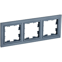 Рамка IEK Brite трехместная маренго (BR-M32-K35)