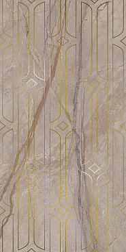 Ифран Декор бежевый светлый глянцевый обрезной KMD3STA071BR 60x119,5x0,9