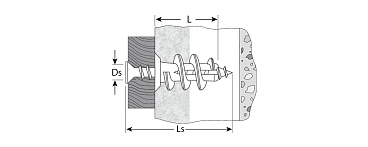 Дюбель нейлоновый, тип ″Дрива″, для гипсокартона в комплекте с установочной насадкой для дрели, с оцинкованным саморезом, 23 мм, 8 шт, ЗУБР