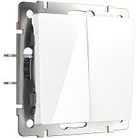 Выключатель Werkel двухклавишный встраиваемый белый (a051135)