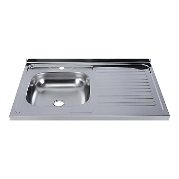 Мойка для кухни Ukinox Nord 80х60х13 см накладная с крылом сталь (Nr 800х600 0,4 L)