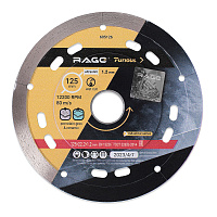 Диск алмазный по керамограниту Rage Furious 125х22,2х1,2 мм сегментный мокрый рез (605126)