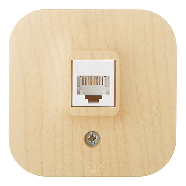 Розетка телефонная Legrand Quteo накладная дерево RJ11 (782274)