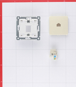Розетка телефонная Hegel Master встраиваемая слоновая кость RJ11 (РСТ-400-01)