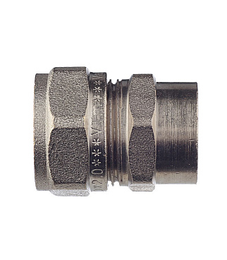 Соединитель прямой VALTEC (VTm.302.N.002004) 20 обж(ц) х 1/2 ВР(г)