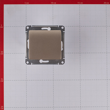 Выключатель Systeme Electric Glossa одноклавишный встраиваемый титан (GSL000411)