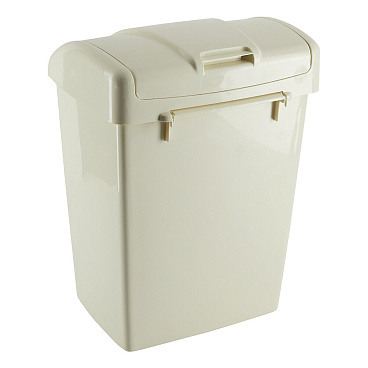 Контейнер для мусора Martika Форте с крышкой 13 л пластик слоновая кость