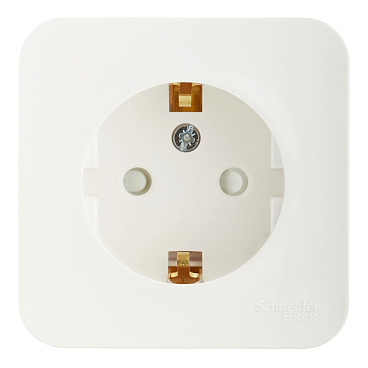 Розетка Systeme Electric Blanca накладная молочная со шторками (BLNRA011112)