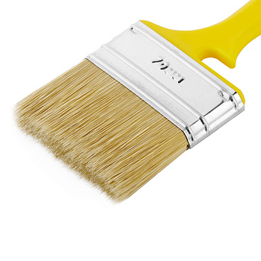 Кисть плоская искусственная щетина пластиковая ручка Wenzo Pro 70х12 мм для эмалей и лаков на водной основе