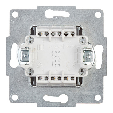 Переключатель Lezard Karina двухклавишный встраиваемый черный бархат (707-4288-106)