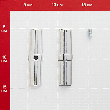 Соединитель внутренний для двух труб к системе Joker d25 мм с кольцом хром