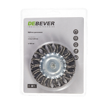 Кордщетка для дрели Debever витая жесткая радиальная d100 мм (DB80163379)
