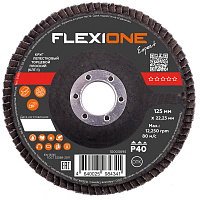 Круг лепестковый торцевой по металлу/древесине Flexione Expert 125х22,2 мм P40 плоский (10000695)